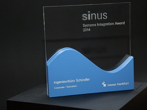 Sinus Award der Messe Frankfurt für Ingenieurbüro Bernd Schindler